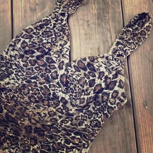 Sexy Express low cut leopard top